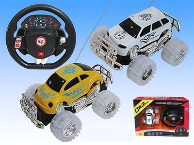 Stone steering wheel remote control car with light sound