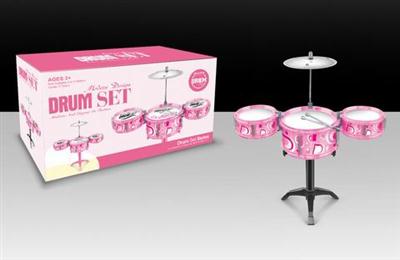 Pink semi-solid color drums