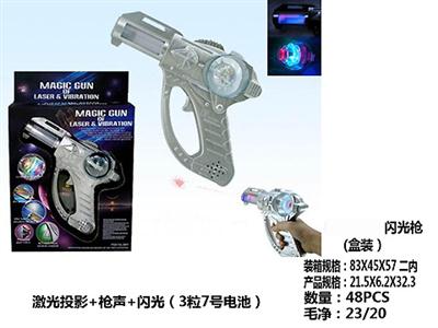 Laser projection laser flash gun