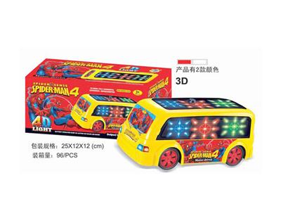3D电动音乐蜘蛛人巴士车