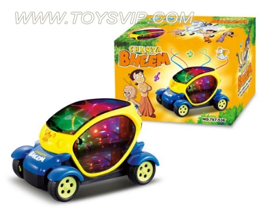 Indian Boy 3D light electric concept car (with music)