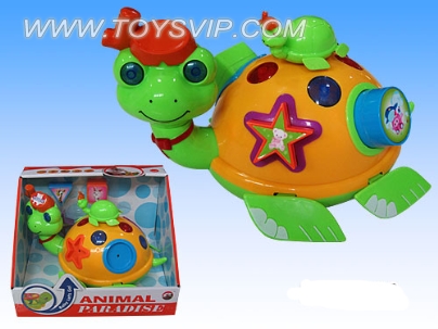Electric universal size turtle with light and music