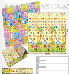 Letters measuring height / Animal 123 double-sided pattern mats