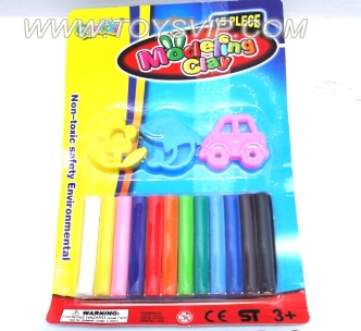 12 color mud + tool set (green material)