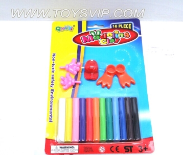 12 color mud + tool set (green material)