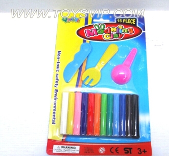 12 color mud + tool set (green material)