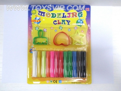 12 color clay with tool sets