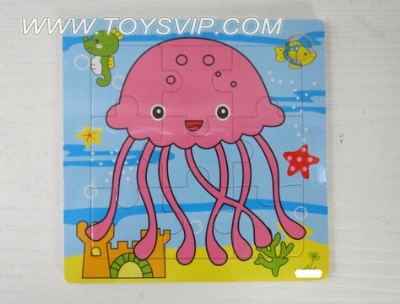 Wooden puzzles octopus 9 patch