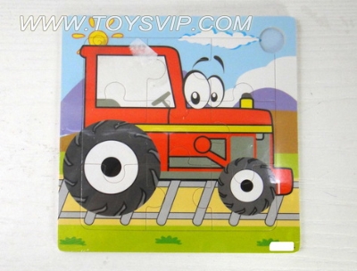 9 patch truck wooden puzzle