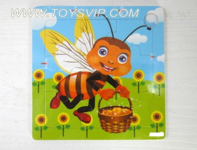 9 patch bee wooden puzzle