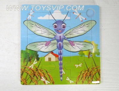 9 patch dragonfly wooden puzzle