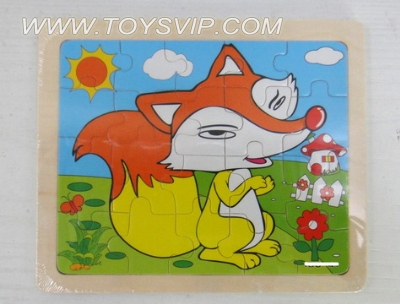 Fox 20 patch wooden puzzle