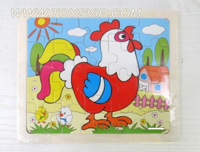 Wooden puzzles cock 20 patch