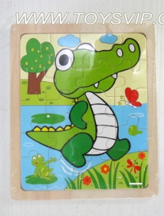 20 wooden crocodile puzzle patch