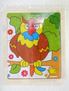 20 patch wooden owl puzzle