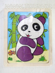 20 wooden panda puzzle patch