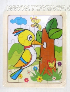 20 wooden puzzle patch Woodpecker