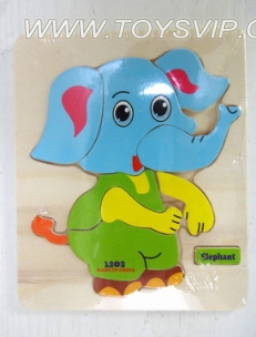 Wooden elephant puzzle