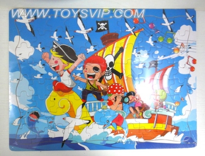 80 wooden puzzle pirate patch