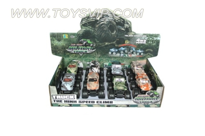 Camouflage four-drive sport utility vehicle inertia