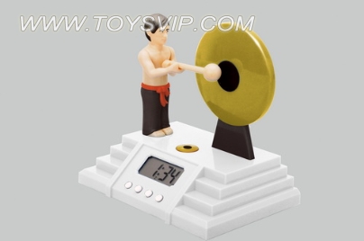 Gong alarm clock (white)