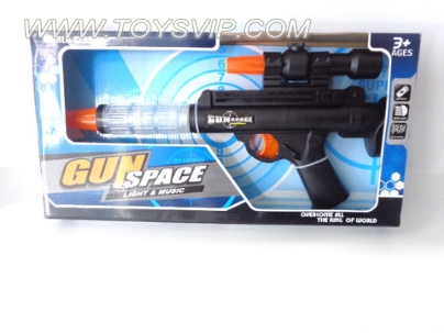 Colorful light music electric space gun (including electricity)