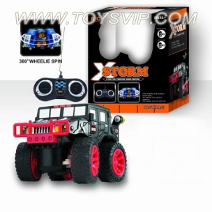 1:36 four channel remote control stunt car