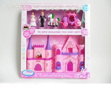 Castle with carriage, doll