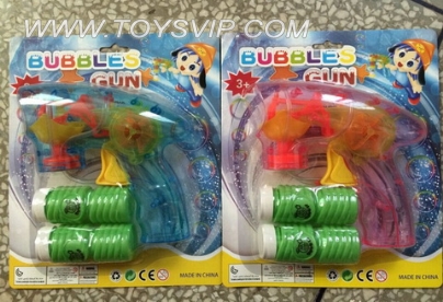 Space transparent bubble gun inertia automatic lighting double bottles of water