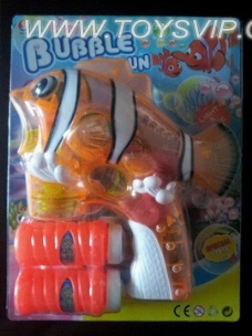 Transparent clownfish with music four lights flash bottles of water bubble gun