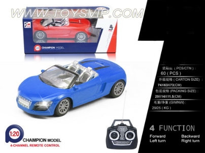 1:20 Audi remote control car (NOT INCLUDED)