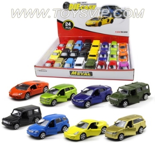 1:64 alloy car 24 display boxes (two-door, back)