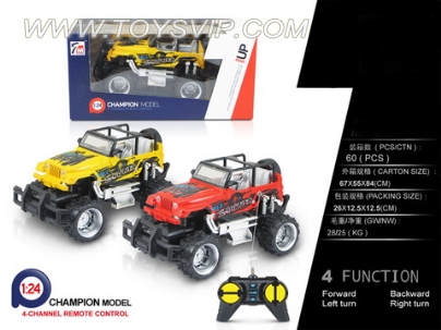 1:24 remote control car (NOT INCLUDED)