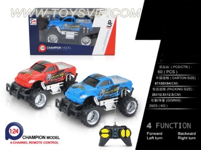 1:24 remote control car (NOT INCLUDED)