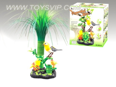 Rockery electronic magpie bird plus two plus grass