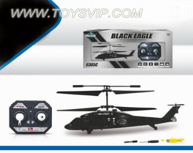2-way remote control helicopter with LED lights for military