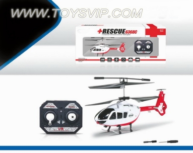 2-way remote control helicopter with LED lights rescue