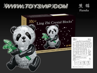 DIY panda crystal blocks