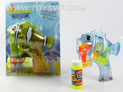 Clownfish transparent three lights glow with music bubble gun