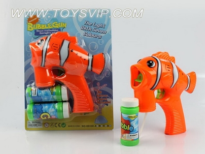 Clownfish solid color bubble gun with music single lamp