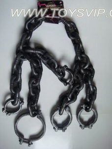 Large hands and feet chained neck lock