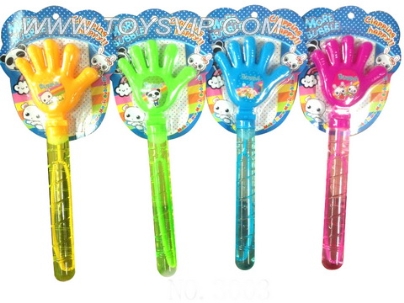 Cartoon hand clap bubble wand