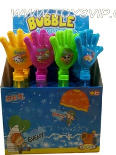 Cartoon hand clap bubble wand