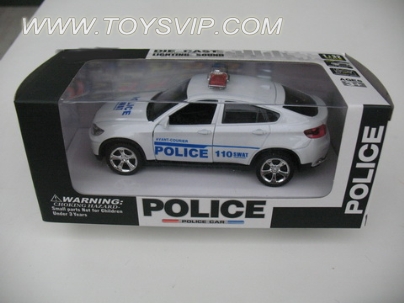 1:32 alloy police car (BMW X6) 2 colors mixed
