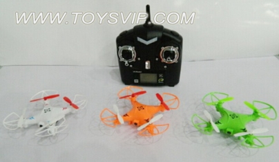 Quadrocopter aircraft  (remote control with LCD) with camera