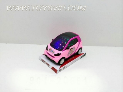 3D light music Inertial car (including electricity 3 AG13 batteries)