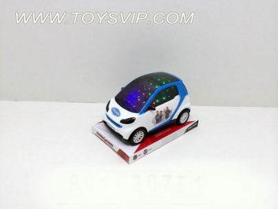 3D light music Inertial car (including electricity 3 AG13 batteries)