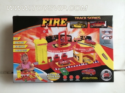 1:64 alloy sliding Fire Parking