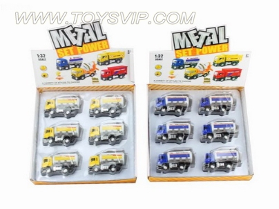 1:32 alloy back of the tanker with light and music (6pcs)