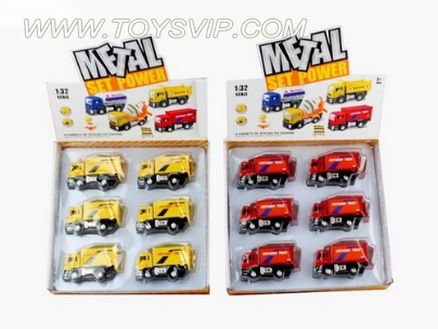 1:32 alloy back of the truck with light and music (6pcs)